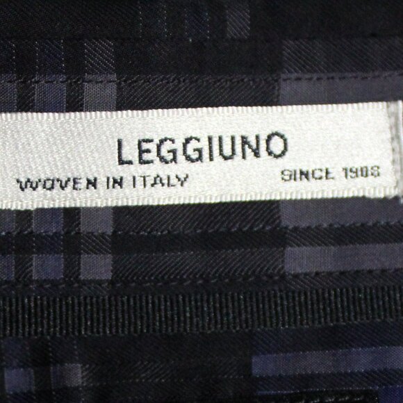 Banana Republic LEGGIUNO SZ XLG Slim Fit 100% Cotton Blue Plaid LS Shirt - Picture 7 of 10